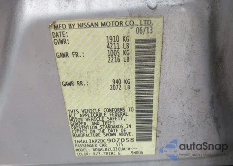 2013 Nissan Altima 2.5 S from USA, damaged, VIN 1N4AL3AP2DC907058